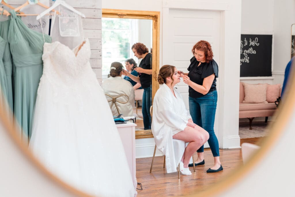 Orlando wedding photographer captures bride getting ready at Venue 1902